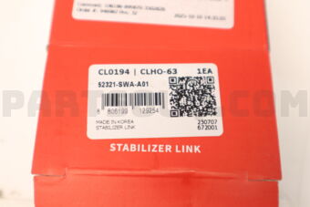 CL0194 STABILIZER LINK REAR LH HO 52321-SWA-A01 CR-V 2008- CTR