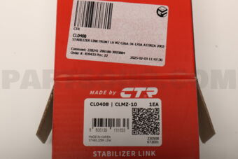 CL0408 STABILIZER LINK FRONT LH MZ GJ6A-34-170A ATENZA 2002- CTR