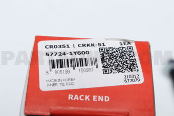 CRKK51 RACK END MALE RHT