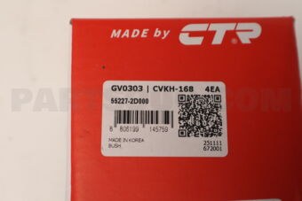 GV0303 BUSH REAR SUSPENSION ARM HY 55227-2D000 MATRIX 200101-201012 CTR
