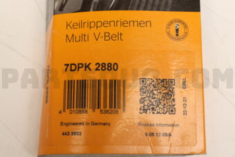 7DPK2880 V-RIBBED BELTS-PORSCHE CAYENNE