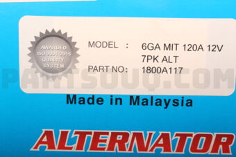 1800A117 ALTERNATOR, A3TG3791, MITSUBISHI