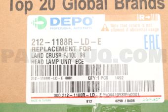 2121188RLDE HEADLAMP RH