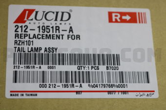 2121951RA TAIL LAMP ASSY