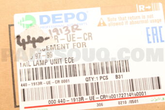 4401913RUECR TAIL LAMP RH W140 97-99