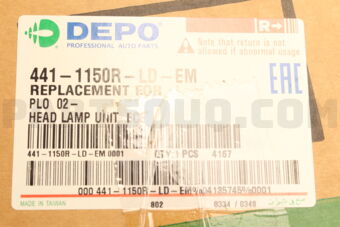 4411150RLDEM HEAD LAMP RH-VW-POLO 2002