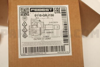 0110GRJ150 OUTER CV JOINT 30X72.5X30