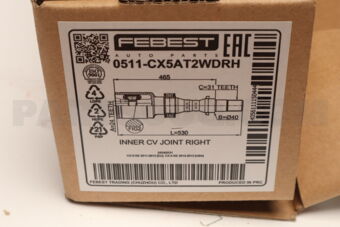 0511CX5AT2WDRH INNER CV JOINT RIGHT 24X40X31