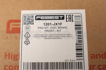 1201JX1F PAD KIT, DISC BRAKE, FRONT - KIT (INCLUDING FITTING KIT)