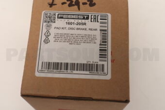 1601205R PAD KIT, DISC BRAKE, REAR