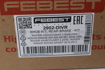 2902DIVR SHOE KIT, REAR BRAKE - KIT