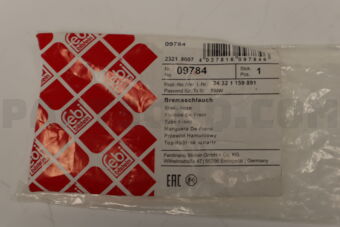09784 BRAKE HOSE 448MM.FRT,E34/E32