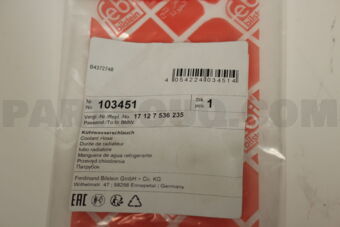103451 HOSE/RADIATOR-X5E70/X6E71