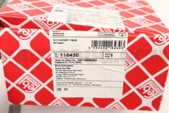 116430 BRAKE PAD FRT-5(G30)