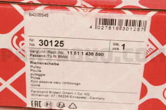 30125 PULLEY E38/E39/X5