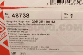 48738 MOUNTING AXLE BEAM -C(W204)