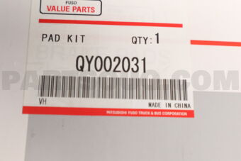 QY002031 PAD KIT,FR BRAKE