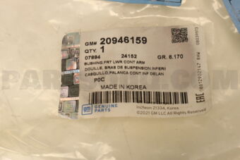 20946159 General Motors BUSHING,FRT LWR CONT ARM