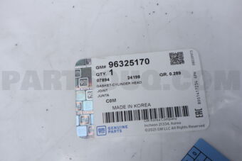 96325170 GASKET,CYL HD   1.0