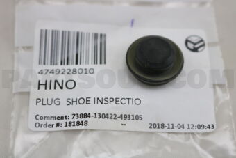 4749228010 PLUG  SHOE INSPECTIO