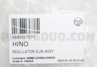 6980237070 REGULATOR SUB-ASSY