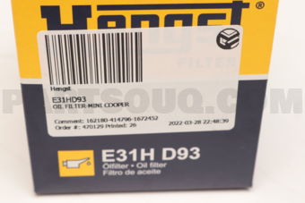 E31HD93 OIL FILTER-MINI COOPER