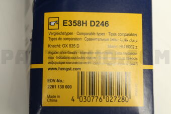 E358HD246 OIL FILTER ELMT-GOLF VII