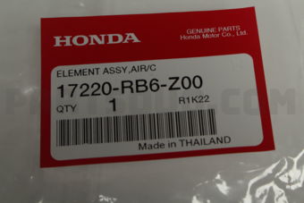 17220RB6Z00 ELEMENT ASSY,AIR