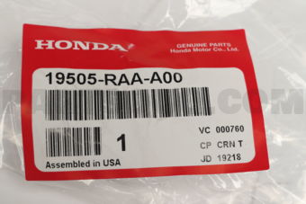 19505RAAA00 HOSE,WATER LOWER
