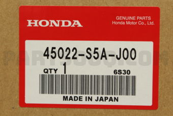 45022S5AJ00 SET,PAD FR