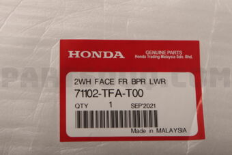 71102TFAT00 FACE, FR. BUMPER LOW