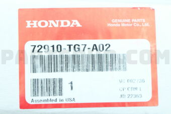 72910TG7A02 MOLDING ASSY., R. RR