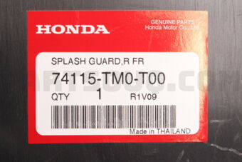 74115TM0T00 SPLASHGUARDR,FR