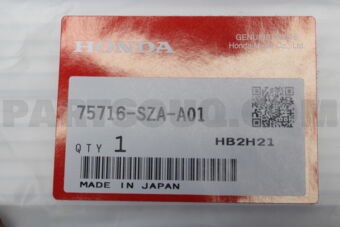 75716SZAA01 EMBLEM RR