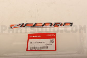 75722SDAA10 EMBLEM,RR ACCORD
