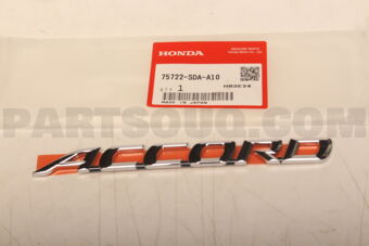 75722SDAA10 EMBLEM,RR ACCORD