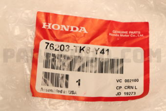 76203TK8Y41 MIRROR SUB ASSY., R