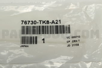 76730TK8A21 SET,BLADE & STABI