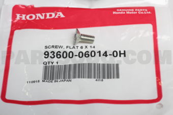 93600060140H SCREW,FLAT,6X14