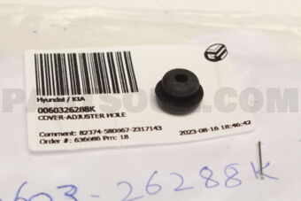 0060326288K COVER-ADJUSTER HOLE