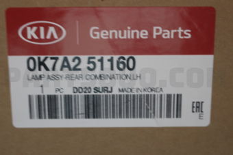 0K7A251160 LAMP COMBI REAR