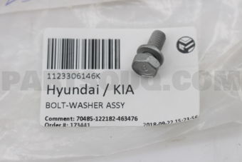 1123306146K BOLT-WASHER ASSY