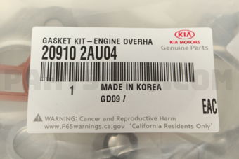209102AU04 GASKET KIT-ENGINE OVERHAUL