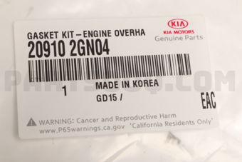 209102GN04 GASKET KIT-ENGINE OVERHAUL