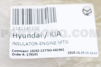 218114F100 INSULATOR-ENGINE MTG