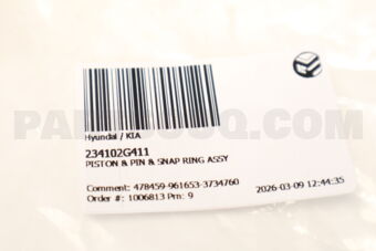 234102G411 PISTON &amp; PIN &amp; SNAP RING ASSY