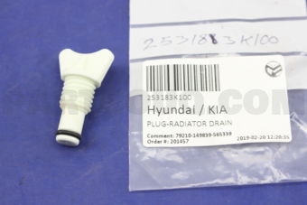 253183K100 PLUG-RADIATOR DRAIN