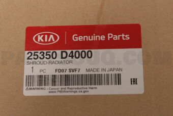 25350D4000 SHROUD-RADIATOR