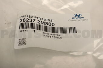282372M800 PIPE ASSY-WATER OUTLET