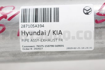 287105A394 PIPE ASSY-EXHAUST FR